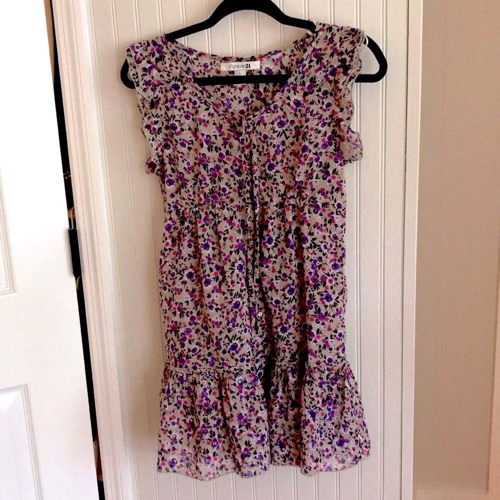 Babydoll floral dress blouse tunic Sz.4